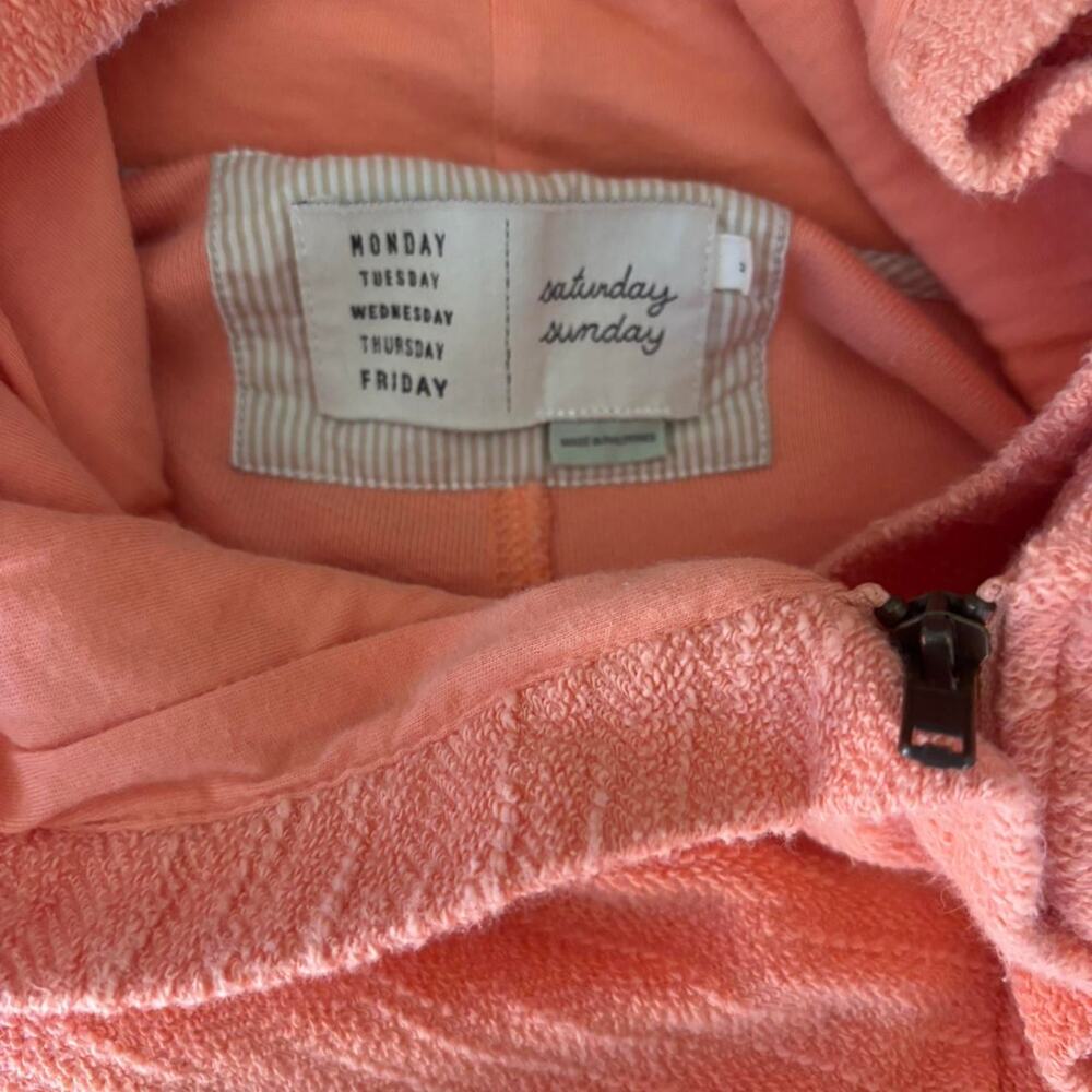 Orange anthroplogie zip up hoodie - Picture 3 of 5